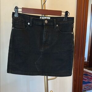 WE THE FREE - Black Denim Mini Skirt